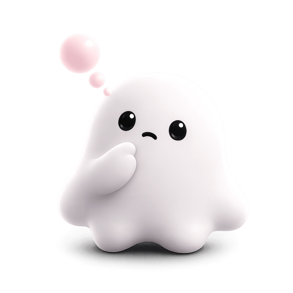 Blob Mascot - thinking
